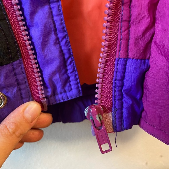 Vintage Izzi’s Gang Colorblock Puffer Jacket Size Large - Picture 8 of 12